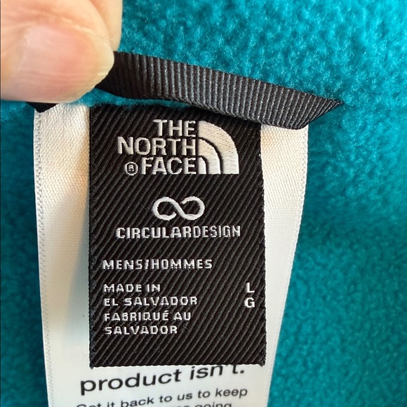 NWT The North Face Men's Anchor Alkaline Blue 1/4 Zip Fleece Size L Lightweight - Picture 5 of 13